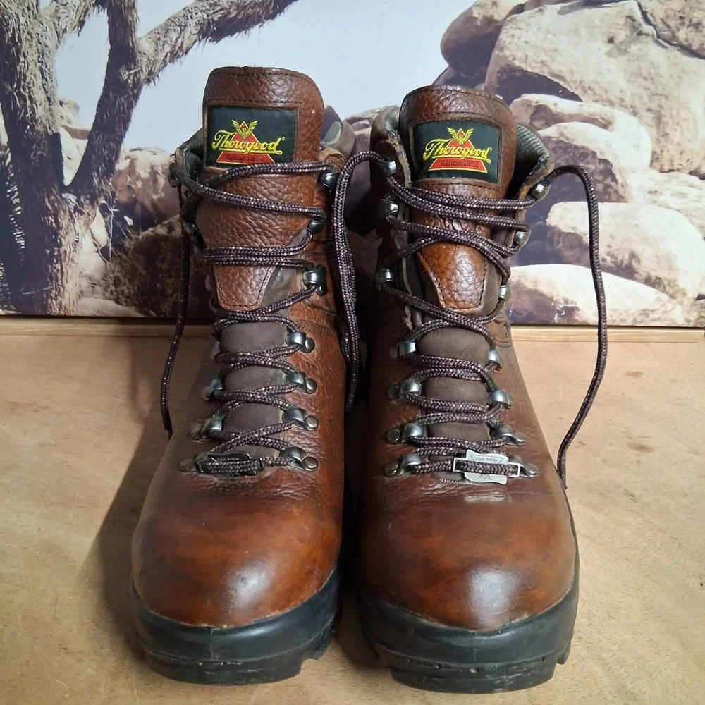 Thorogood Omni Mens Brown Waterproof Leather Hiking Work Boots Sz 7 D NICE!